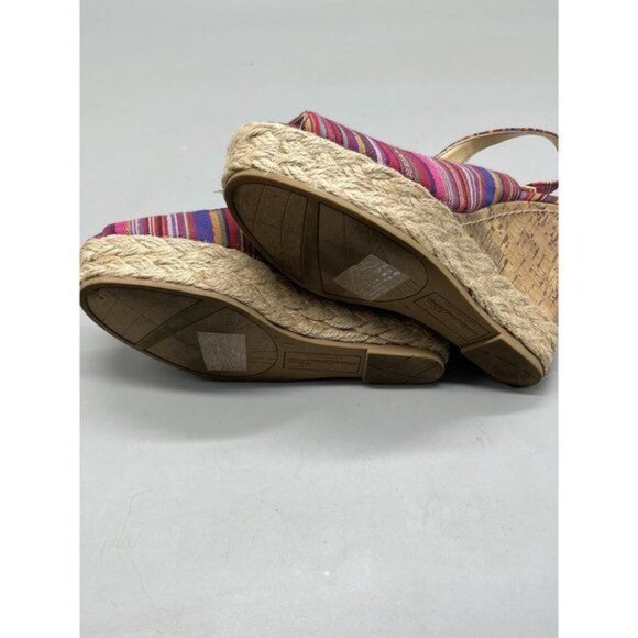 Montego Bay Club open toe strap back wedge heals buckle weaved pink size 9.5 REA - Picture 8 of 8